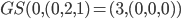 GS(0,(0,2,1) = (3,(0,0,0))