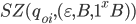 SZ(q_{oi},(\varepsilon,B,1^xB))