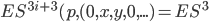 ES^{3i+3}(p,(0,x,y,0,...) = ES^{3}