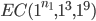 EC(1^{n_1},1^3,1^9 )
